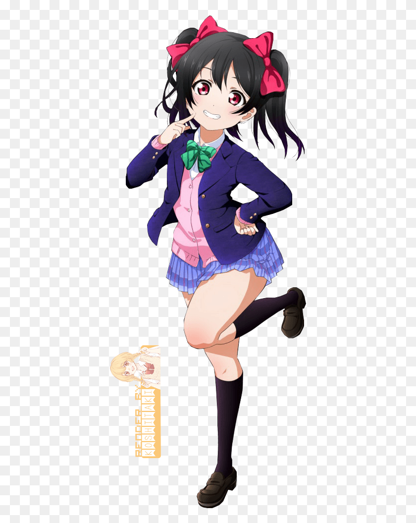 397x996 Jpg Royalty Free Library Love Live Render By Yejii Nico Yazawa Transparent, Performer, Person, Human HD PNG Download