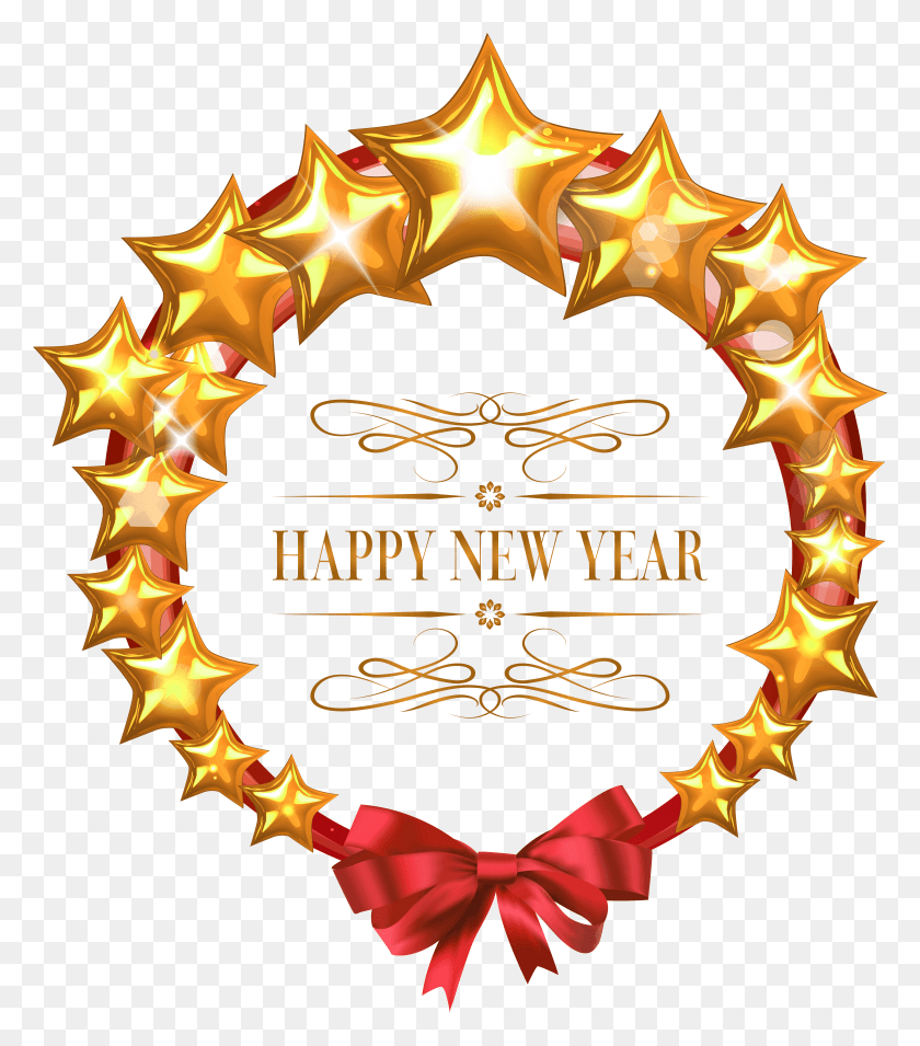5208x5981 Jpg Stock Happy Stars Oval Decor Image Gallery Happy New Year Frame HD PNG Download