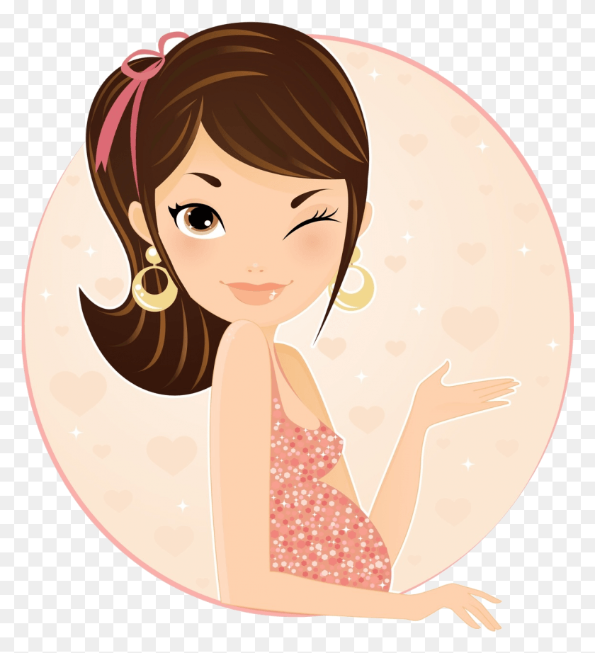 1150x1272 Jpg Stock Pixeles Fotos Selfie Clip Pregnantpng Winking Woman Cartoon, Face, Person, Human HD PNG Download