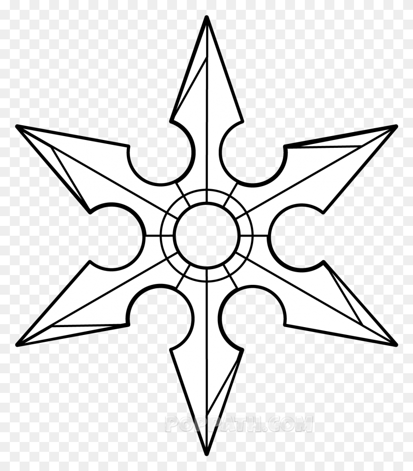 1269x1463 Jpg Transparent How To Draw A Pop Path Weaponsshurikenpng Shuriken Drawing, Spider Web, Star Symbol HD PNG Download