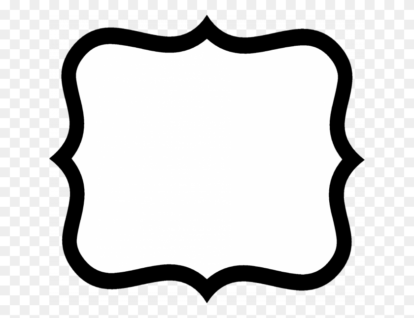 640x586 Jpg Transparent Library Plaque Clipart Plaque Template Black And White Border Shapes, Symbol, T-shirt, Clothing HD PNG Download