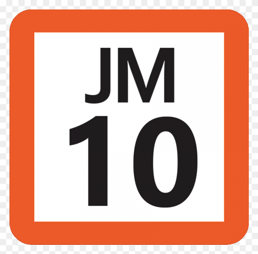 855x843 Jr Jm 10 Station Number Sign, Symbol, Text, Calendar HD PNG Download