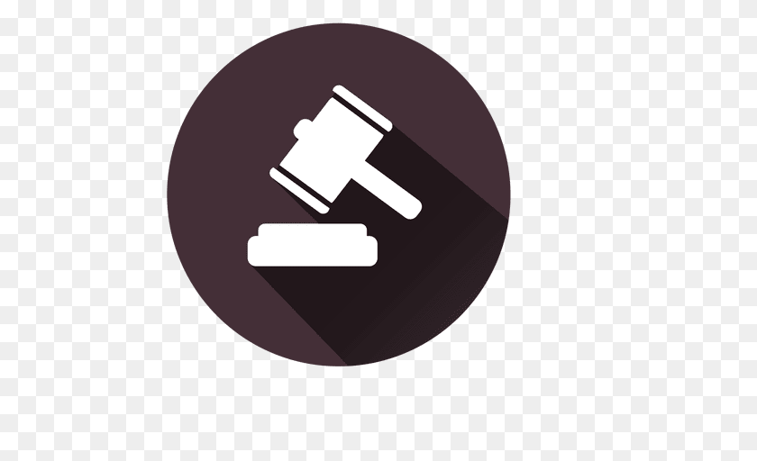 Judge Hammer Circle Icon, Adapter, Electronics, Plug, Clothing Sticker PNG
