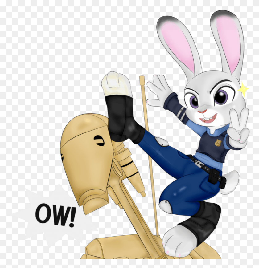 801x832 Judy And Her Battle Droid Trainer By Officer Judy Hopps Cute B1 Battle Droid, Toy, Ninja, Clothing HD PNG Download