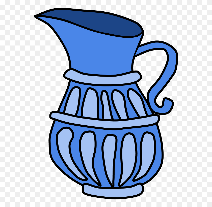 573x759 Jug Of Oil Hanukkah Light Blue, Pottery, Jar, Water Jug HD PNG Download