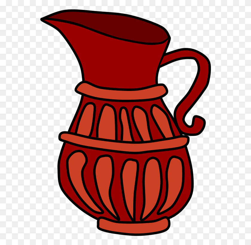 573x759 Jug Of Oil Hanukkah Red Earthenware, Pottery, Jar, Vase HD PNG Download
