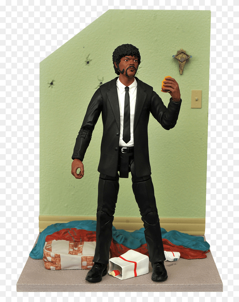 730x998 Jules Winnfield 7 Action Figure By Diamond Select Diamond Select Pulp Fiction Action Figures, Tie, Accessories, Accessory HD PNG Download