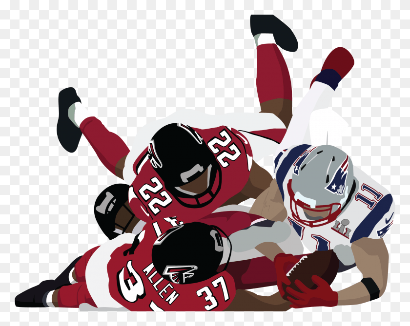 2160x1689 Julian Edelman Vector Illustration Kick American Football, Person, Human, Helmet HD PNG Download