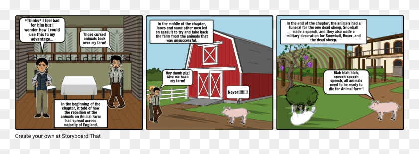 1145x368 Descargar Julius Lloyd Capítulo 4 Animal Farm Cartoon, Nature, Outdoors, Building Hd Png