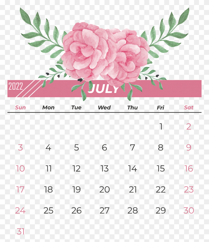 3201x3740 July 2022 Calendarly Calendar, Printable, Month Clipart PNG