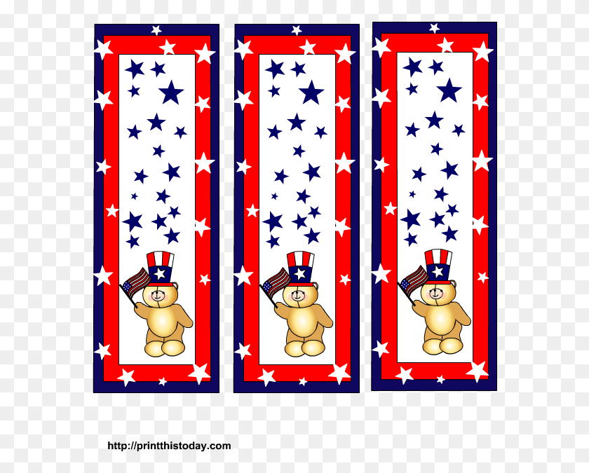 579x615 July 4th Bookmarks With Cute Teddy Bear, Slot, Gambling, Game HD PNG Download