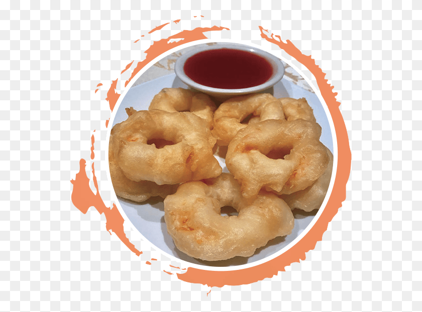 561x562 Jumbo Breaded Shrimp Circle Brush Effect, Food, Fried Chicken, Dish HD PNG Download