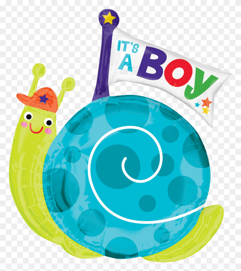 880x1000 Jumbo It39s A Boy Snail Balloon, Text, Toy, Frisbee HD PNG Download