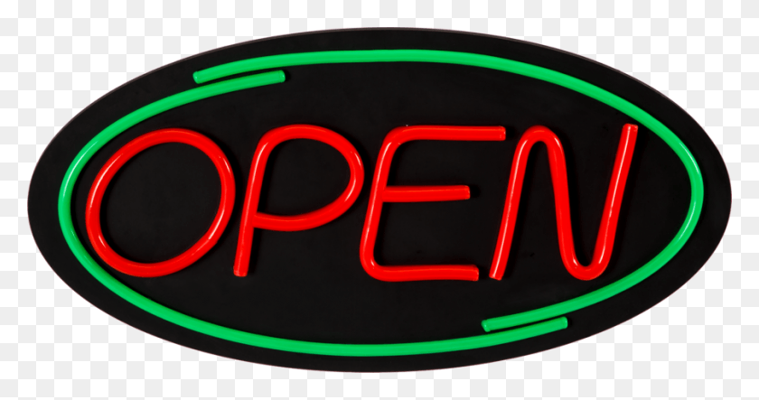 900x442 Jumbo Led Open Sign With Remote Bd32 1 Neon Sign, Neon, Light HD PNG Download