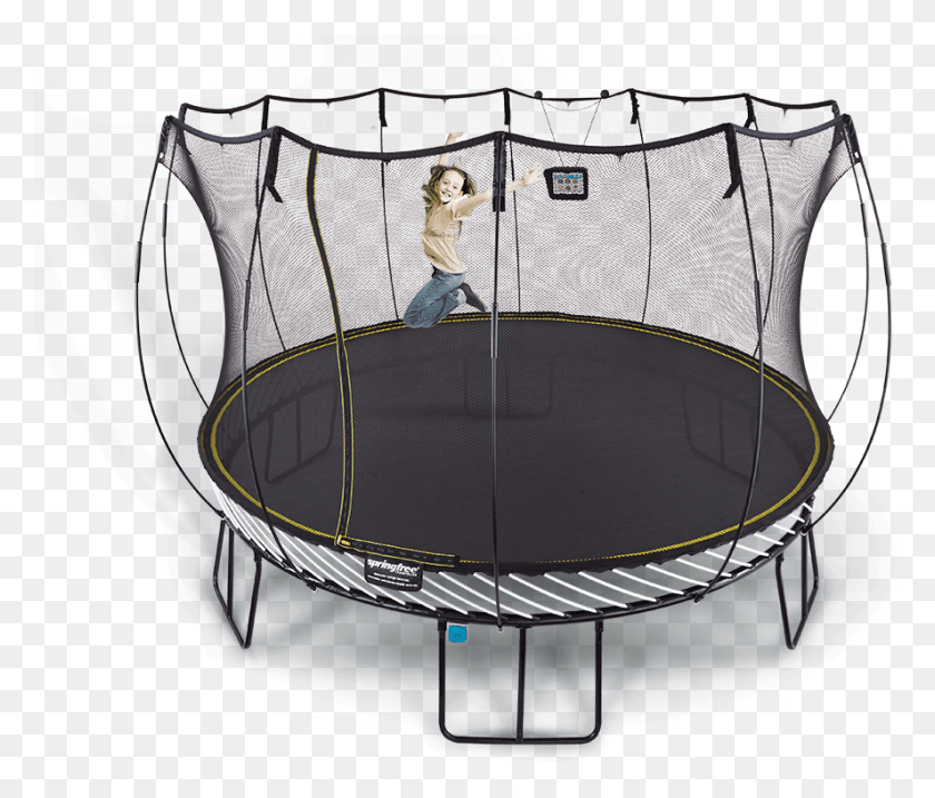 887x748 Jumbo Round Smart Trampolining, Person, Human, Trampoline HD PNG Download