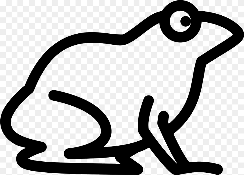 Jumping Frog Black And White Icone Sapo, Gray PNG
