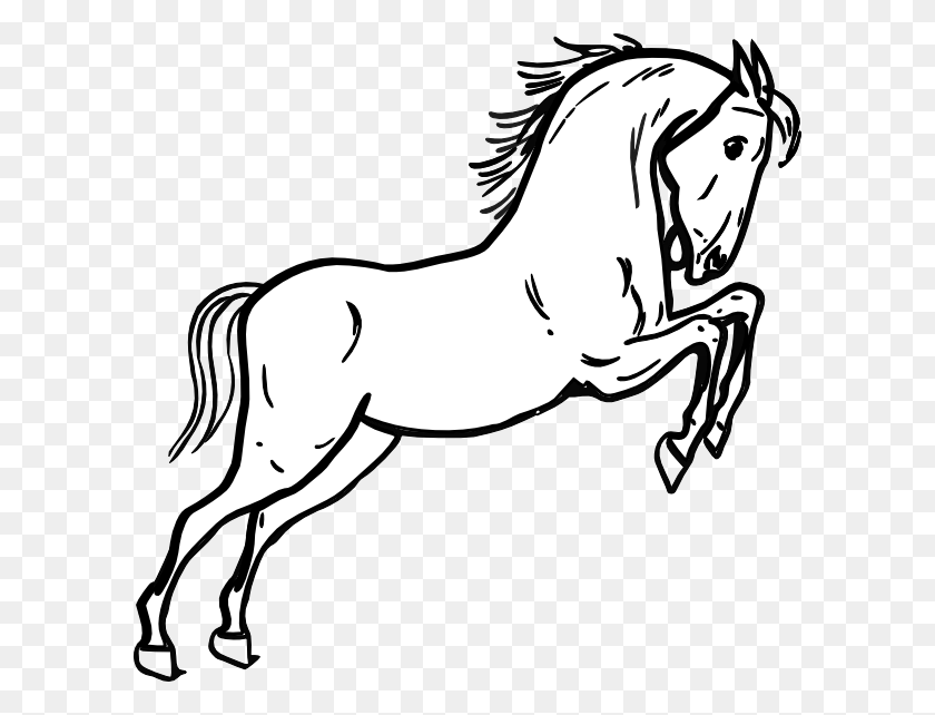 600x582 Jumping Horse Outline Svg Clip Arts 600 X 582 Px, Colt Horse, Mammal, Animal HD PNG Download