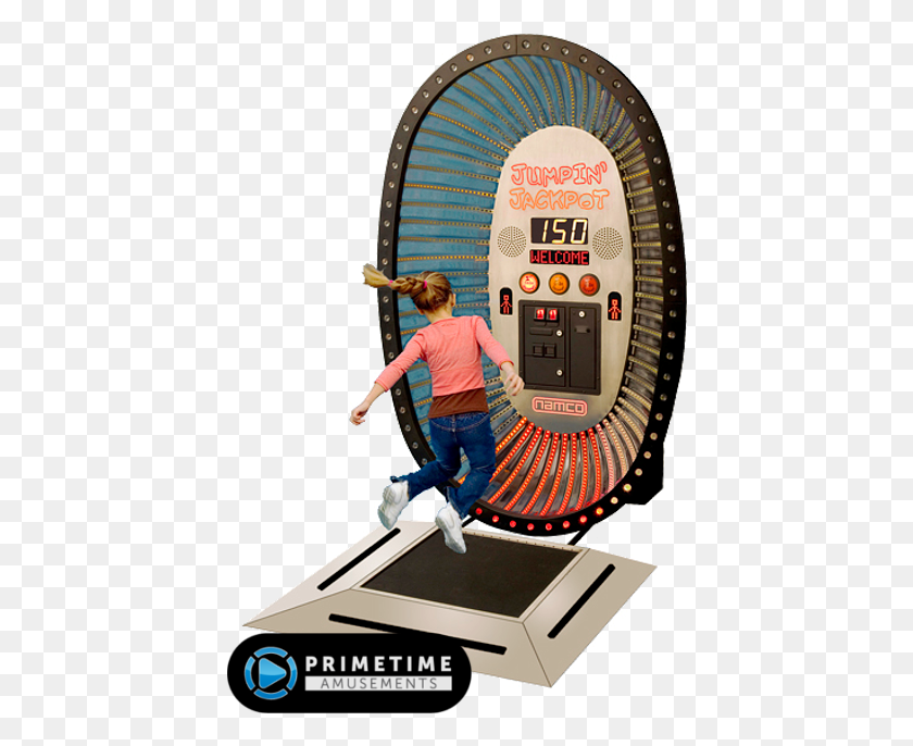 424x626 Descargar Png Jumping Jackpot Virtual Rope Jumping Redemption Game Jump Rope Arcade Game, Persona, Humano, Máquina Hd Png