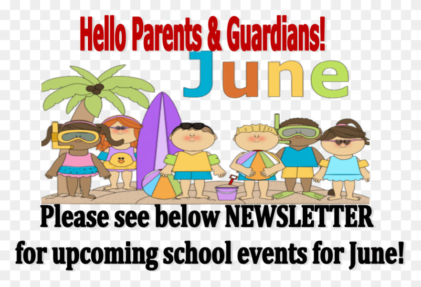 817x538 June Mcadam Elementary School Clipart June, Word, Vacation, Advertisement HD PNG Download