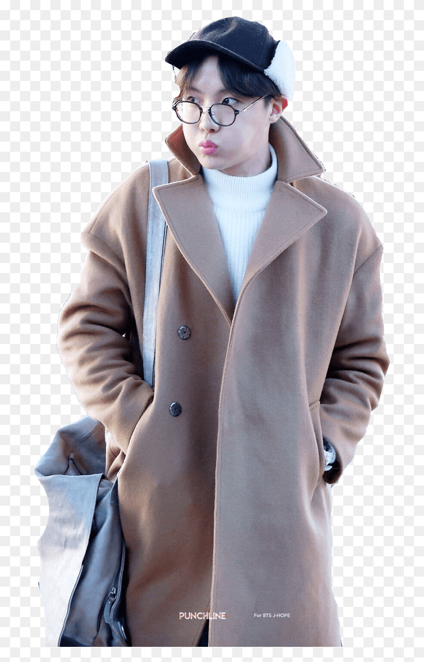 707x1249 Jung Hoseok Jhope Wearing A Coat, Clothing, Apparel, Overcoat HD PNG Download