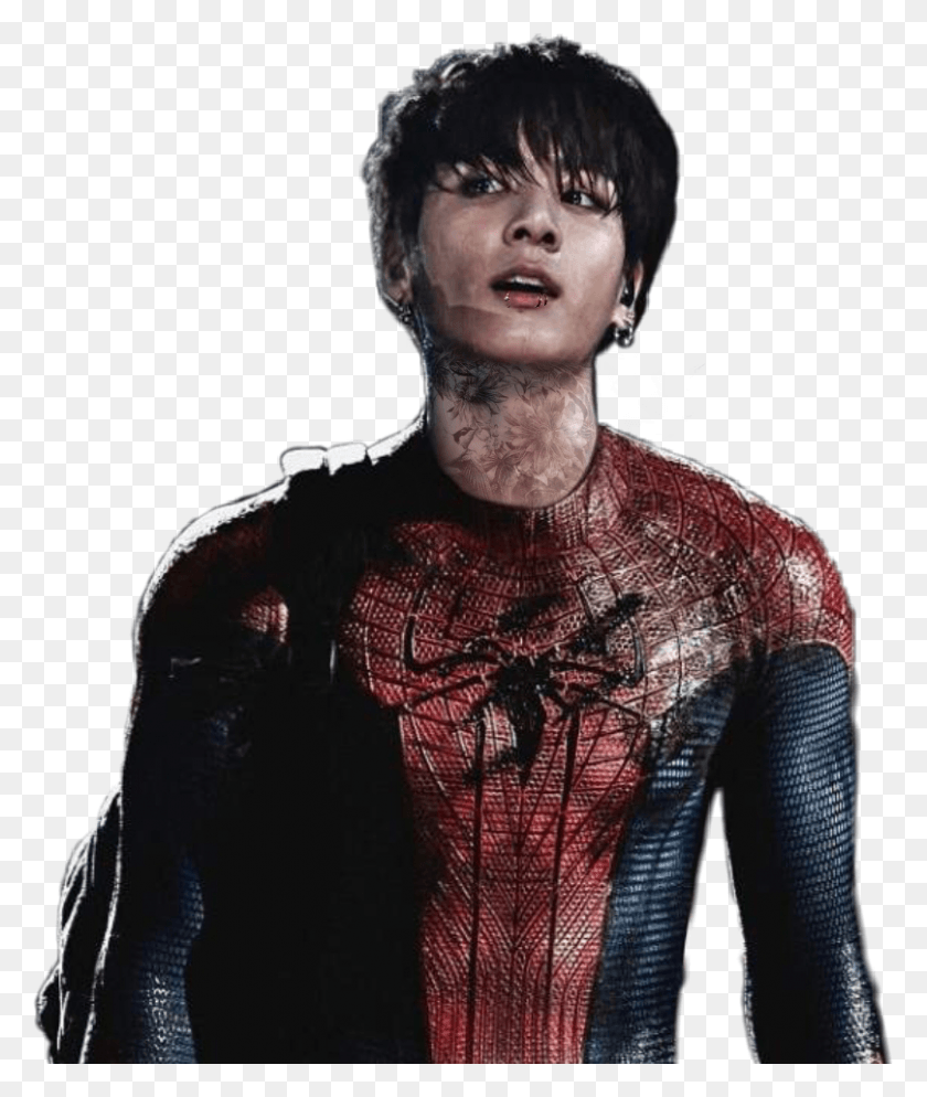 808x968 Jungkook Btsjungkook Bts Edit Kpop Spiderman, Skin, Person, Human HD PNG Download