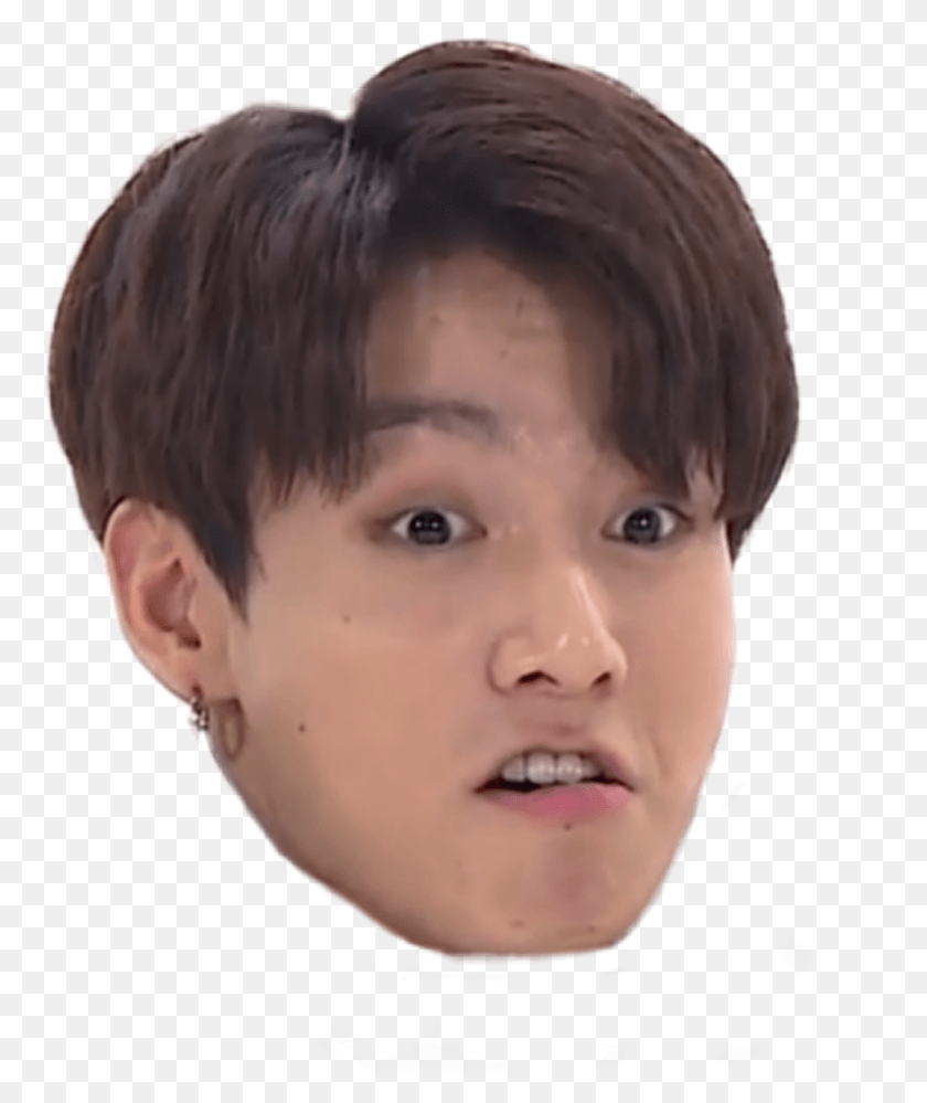1751x2109 Descargar Png Jungkook Memes Face Sticker Taekkw Jung Kook Meme Bts Meme Cara, Persona, Humano, Cabeza Hd Png