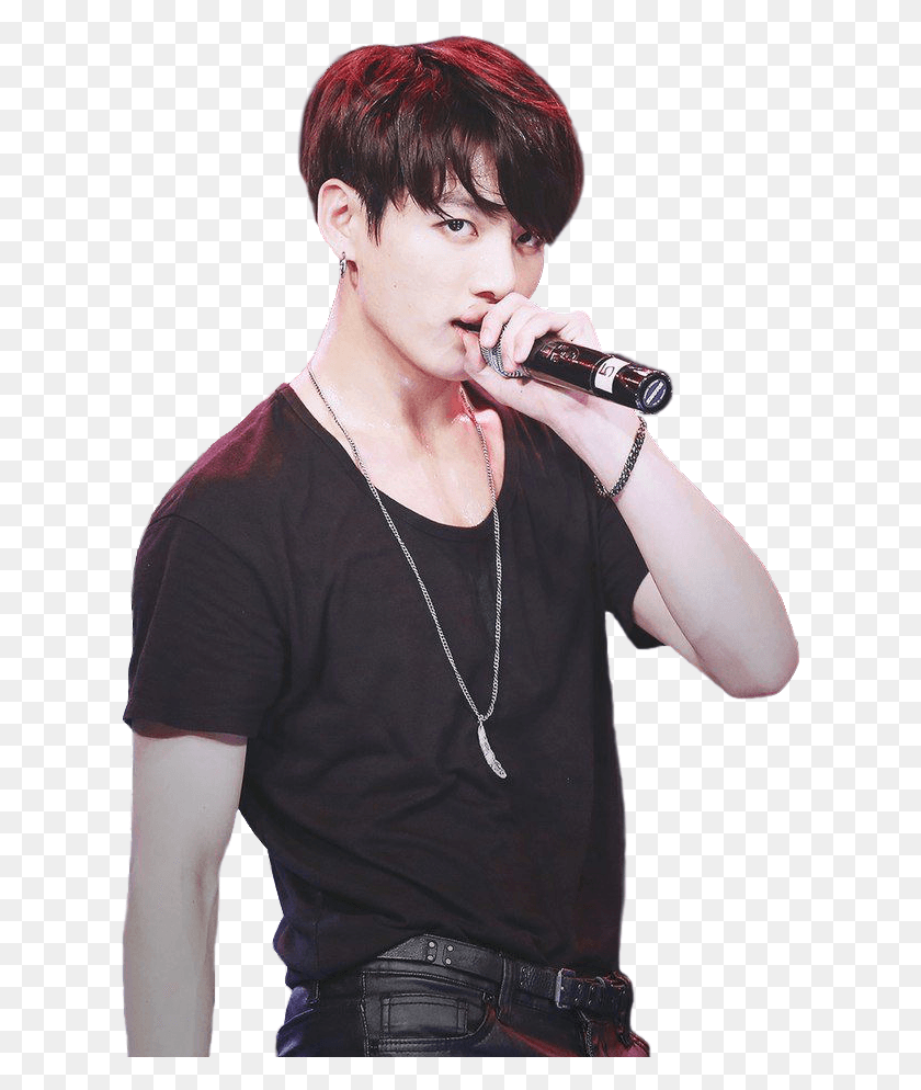 621x934 Jungkook Sticker, Person, Human, Microphone HD PNG Download