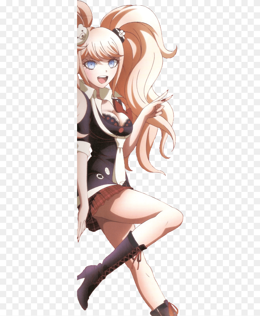 Junko Enoshima Crossed Legs, Publication, Book, Comics, Adult Sticker PNG
