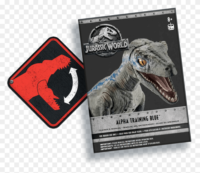 1053x897 Jurassic World Trainers Manual Image Mattel Alpha Training Blue, Animal, Dinosaur, Reptile HD PNG Download