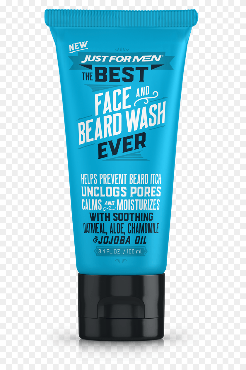 539x1201 Just For Men Beard Wash Beard, Sunscreen, Cosmetics, Bottle HD PNG Download