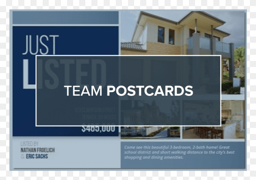 Just Listed Postcard Template Scoreboard Advertisement Flyer HD PNG