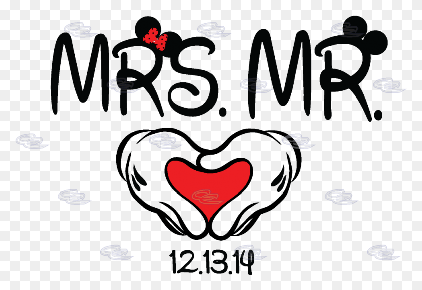 970x644 Just Married Clipart Mr Amp Mrs Disney, Heart, Bubble, Text HD PNG Download