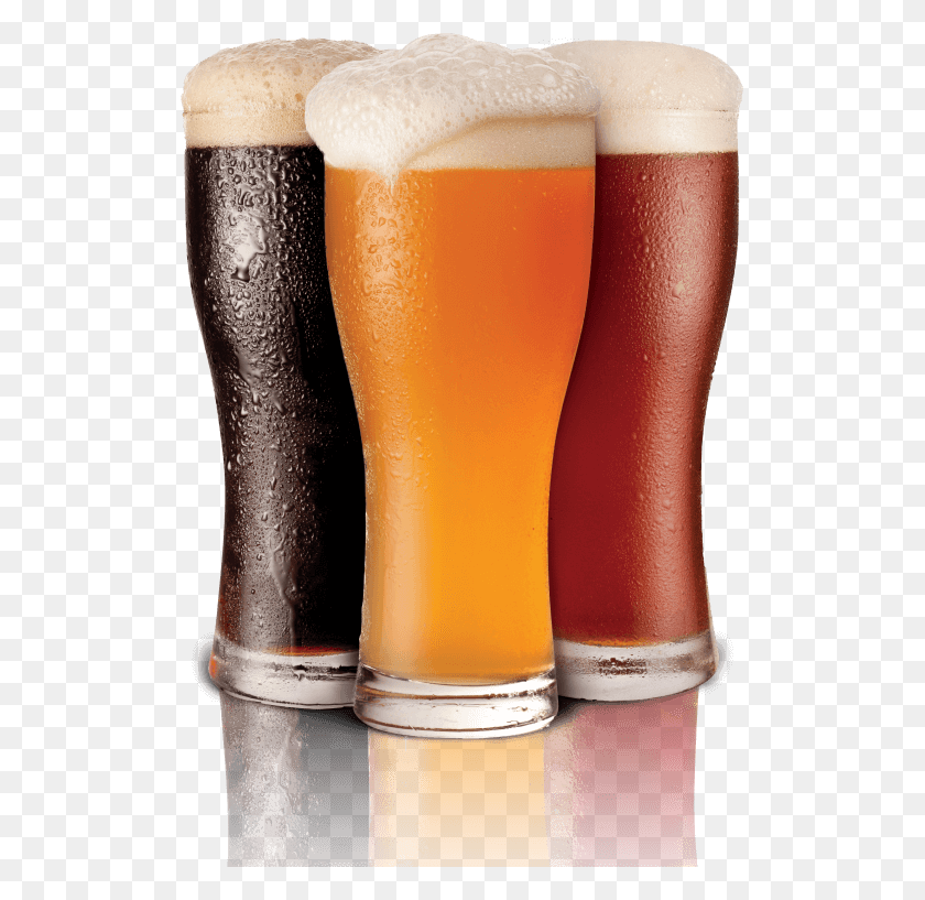 511x757 Just Poured Pale Ale Red Ale And Stout Draft Beers Transparent Draft Beer, Glass, Beer Glass, Alcohol HD PNG Download