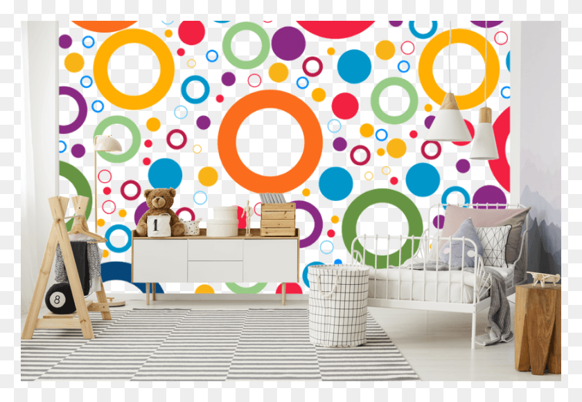870x580 Just Randomly Sized Colourful Circles Perfect For Special Needs, Rug, Clothing, Apparel HD PNG Download