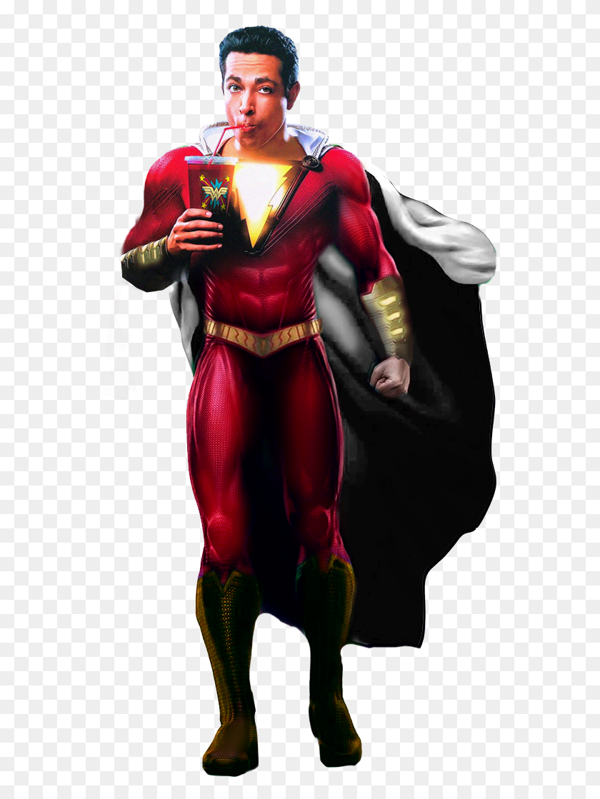 558x1059 Just Say The Word Shazam Transparent, Person, Human, Costume HD PNG Download