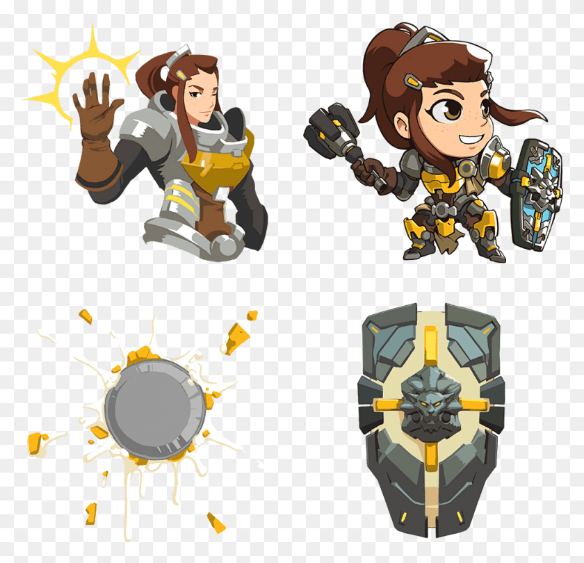 970x933 Just The General Aku No Homu Brigitte Overwatch Cute Spray, Person, Human, Armor HD PNG Download