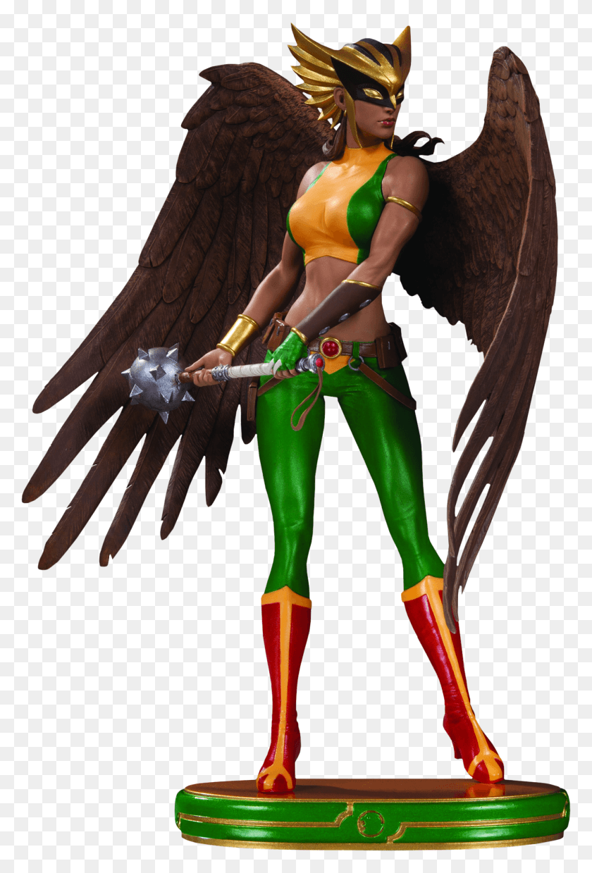 1292x1953 Justice Dc Cover Girls Hawkgirl Statue, Figurine, Person, Human HD PNG Download