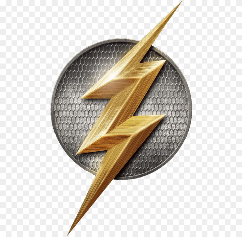 499x821 Justice League Flash Logo, Gold, Blade, Dagger, Knife PNG