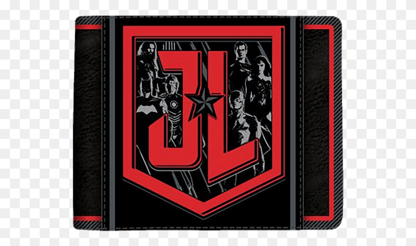 548x436 Justice League Logo Dc Comics Justice League Justice Wallet, Text, Poster, Advertisement HD PNG Download