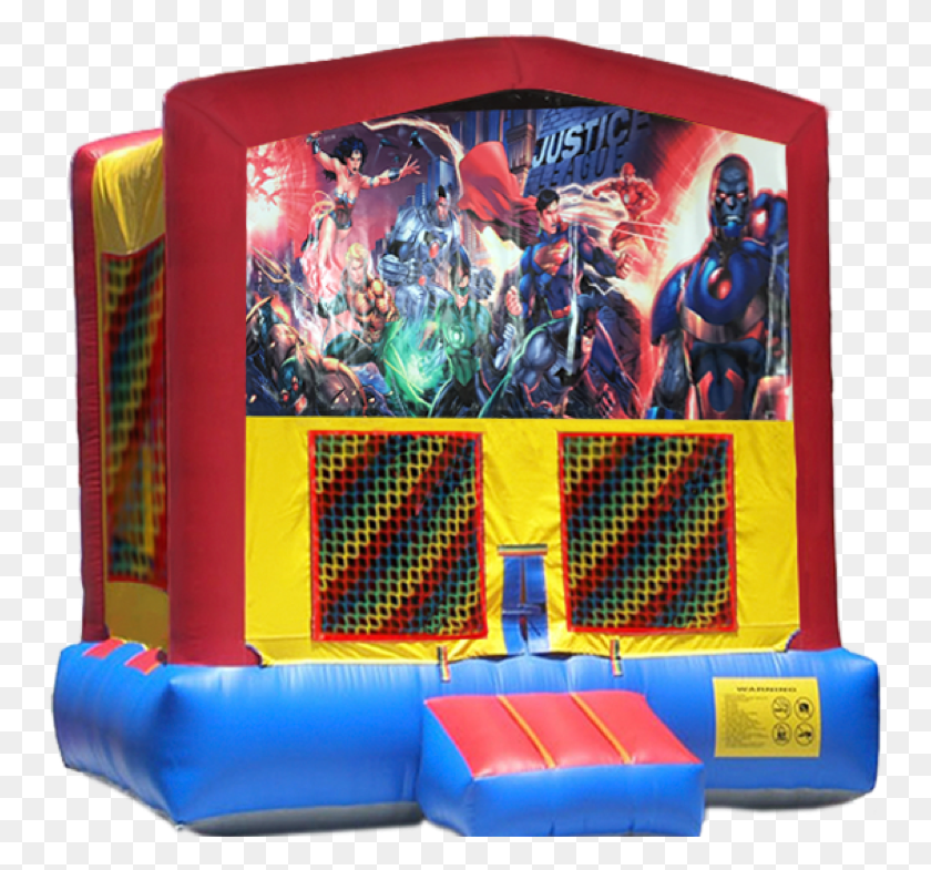 750x725 Justice League Modular Bounce House Transformers Bounce House, Inflatable, Person, Human HD PNG Download