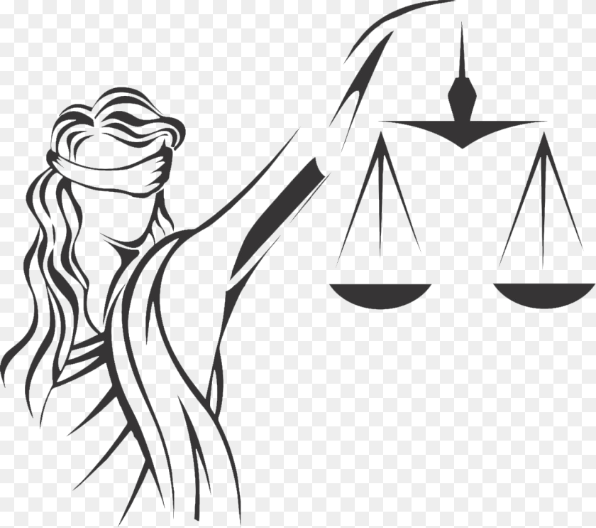 1200x1062 Justice Positive Law Themis Lawyer Photo Clipart Vector Dama De La Justicia, Stencil, Art, Adult, Female Sticker PNG