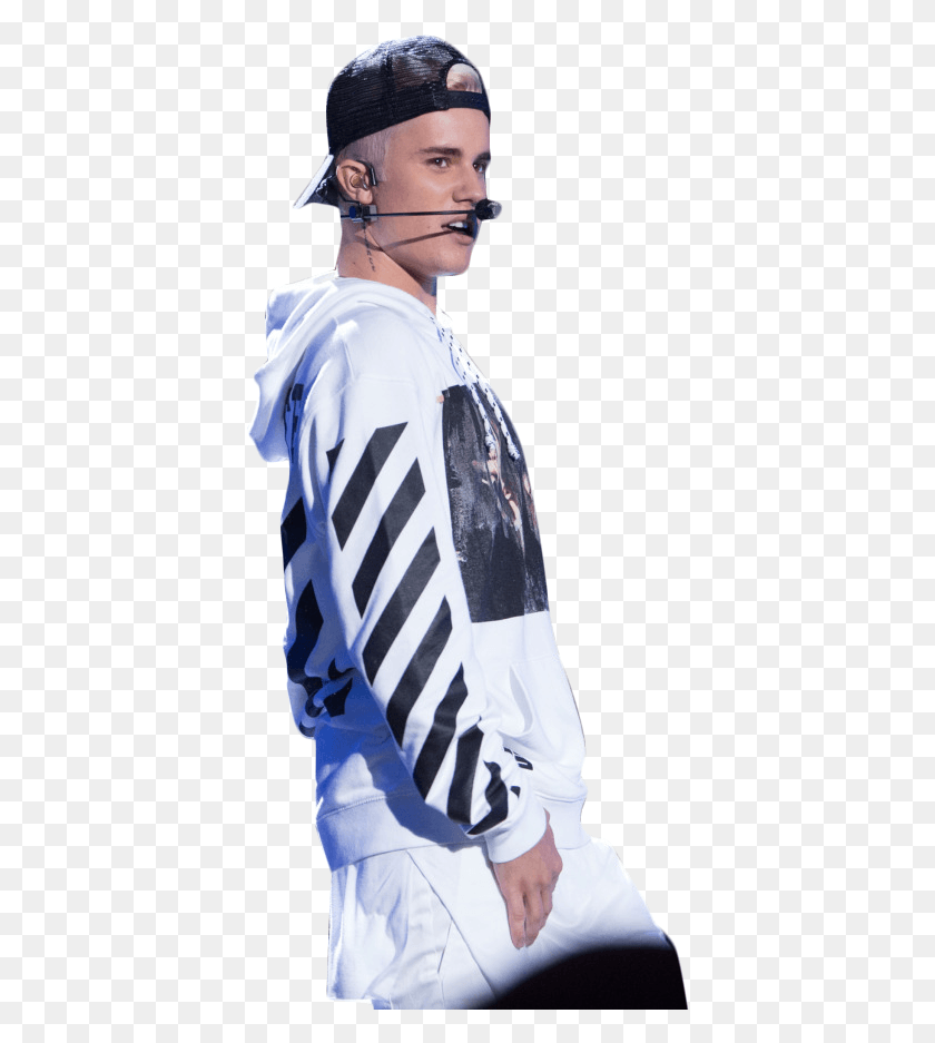 398x877 Justin Bieber On Stage Image Long Sleeved T Shirt, Clothing, Apparel, Sleeve HD PNG Download