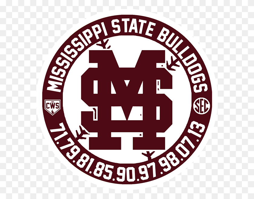 600x599 Justin Foscue Signed With Mississippi State University Mississippi State Baseball Logo, Label, Text, Sticker HD PNG Download