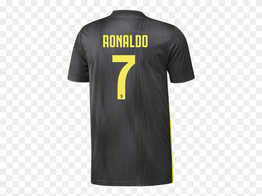 411x568 La Juventus 1819 Ronaldo La Juventus Camiseta 2018 De Visitante, Ropa, Vestimenta, Camiseta Hd Png