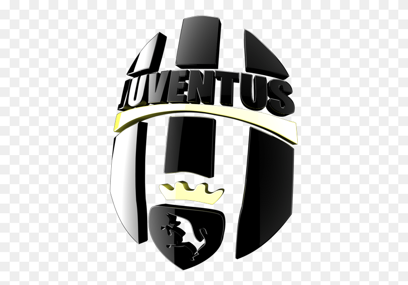 389x528 Juventus Logo 3d Juventus Logo 3d Emblem, Clothing, Apparel, Helmet HD PNG Download
