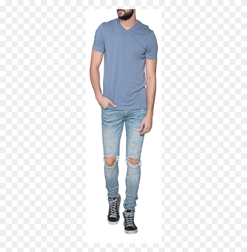 261x795 Juviav Neck Short Ink Blue Cotton Blend T Shirt Man, Pants, Clothing, Apparel HD PNG Download