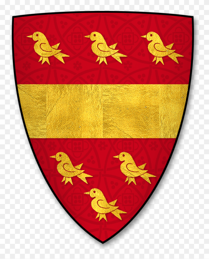 892x1122 K 045 Coat Of Arms Beauchamp Walter De Beauchamp Emblem, Armor, Shield, Bird HD PNG Download
