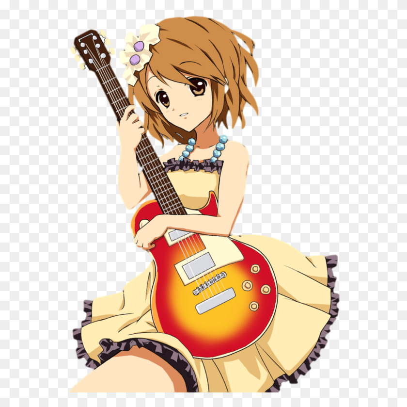 564x779 K On K On Yui, Guitar, Leisure Activities, Musical Instrument HD PNG Download