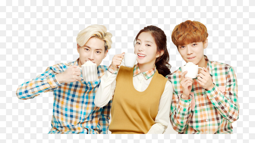 740x412 K Pop Inspiration Red Velvet And Suho, Person, Clothing, Dating HD PNG Download