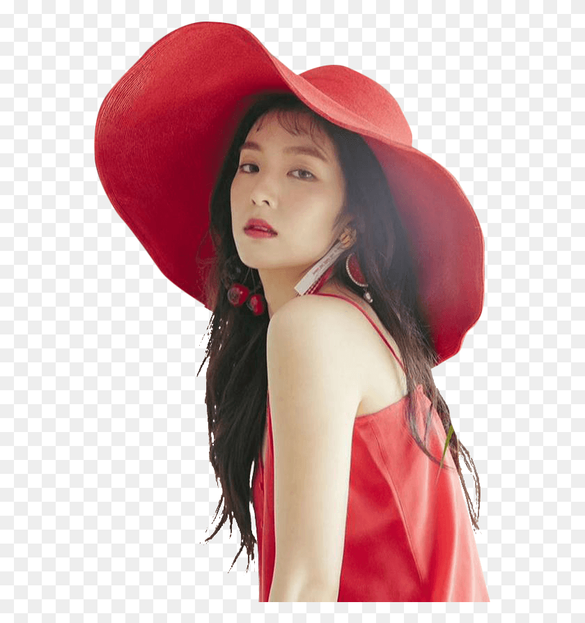 571x834 K Pop Transparent Photo Red Velvet The Red Summer, Clothing, Apparel, Sun Hat HD PNG Download